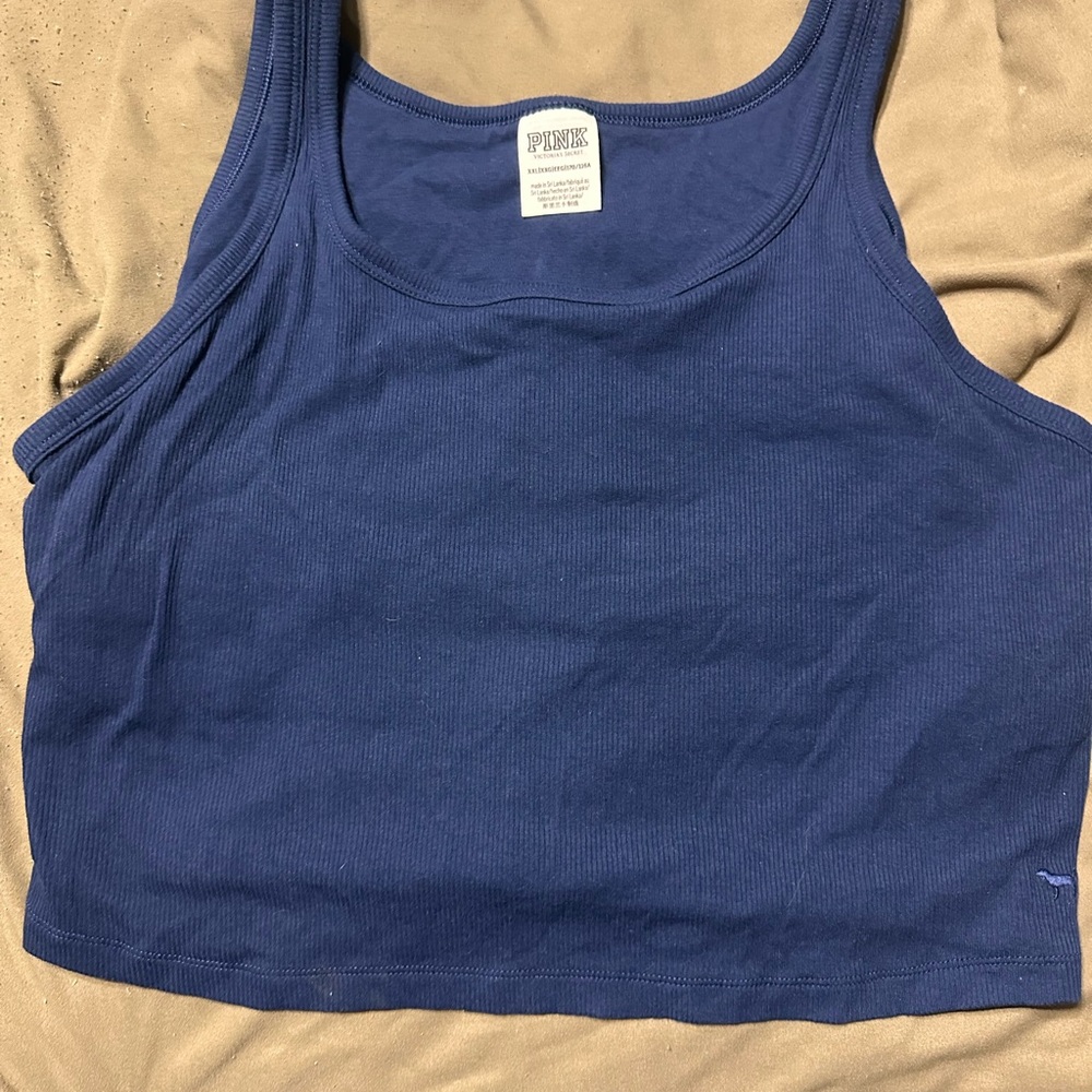 PINK Victoria's Secret Navy crop Tank Top